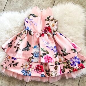 New w Tags: Floral Pink and Blue Dress